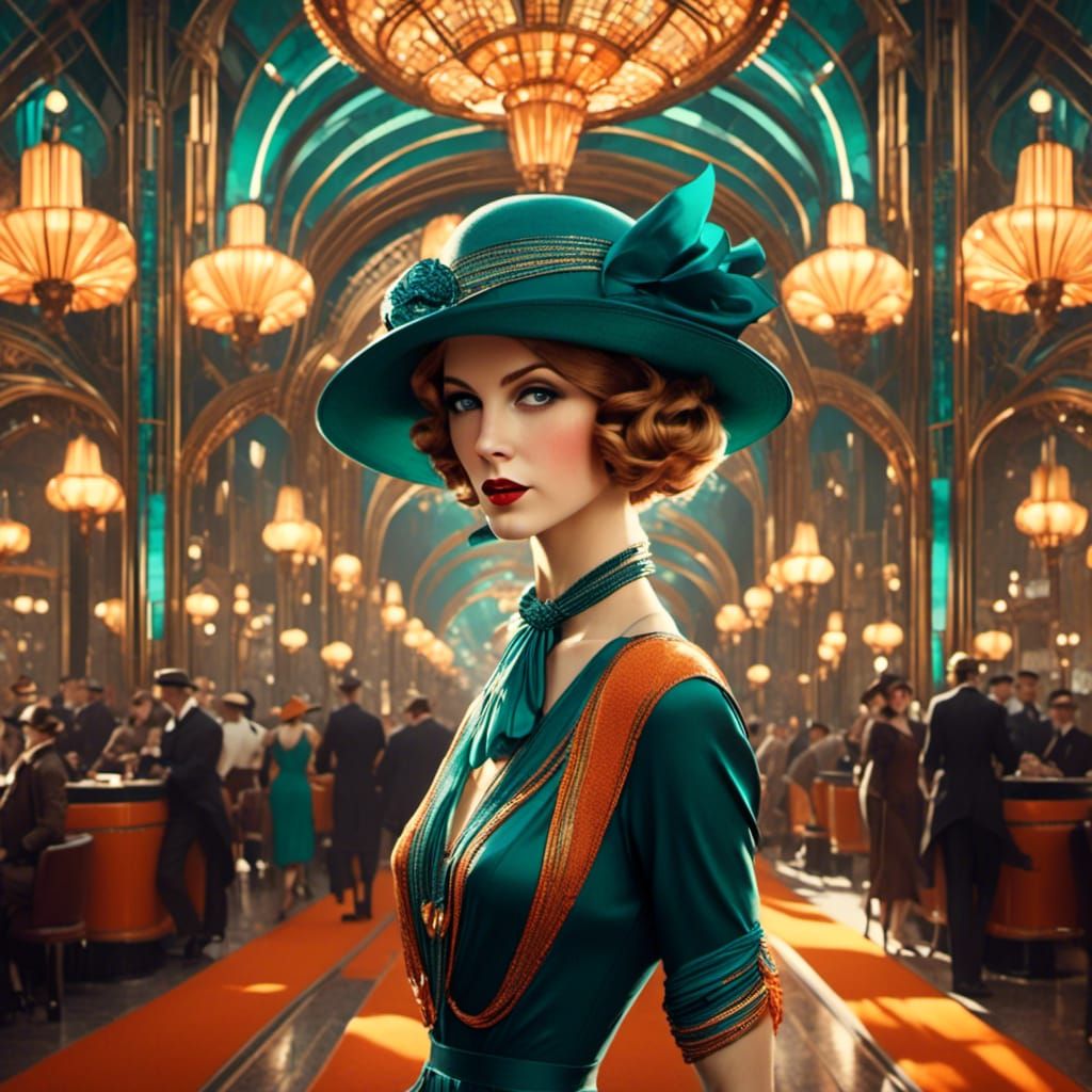 Anna Kendrick in 1920s Art Deco Style