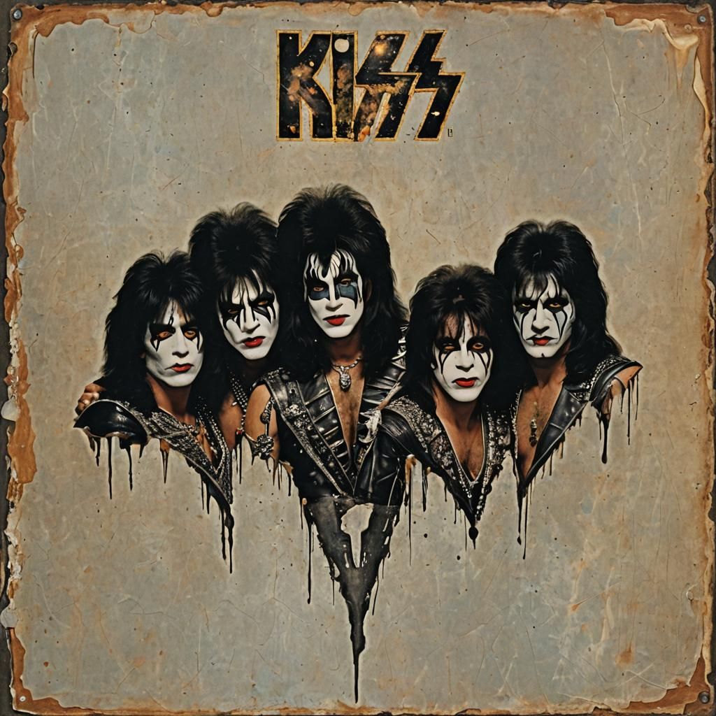 Worn Album Cover Art for Music