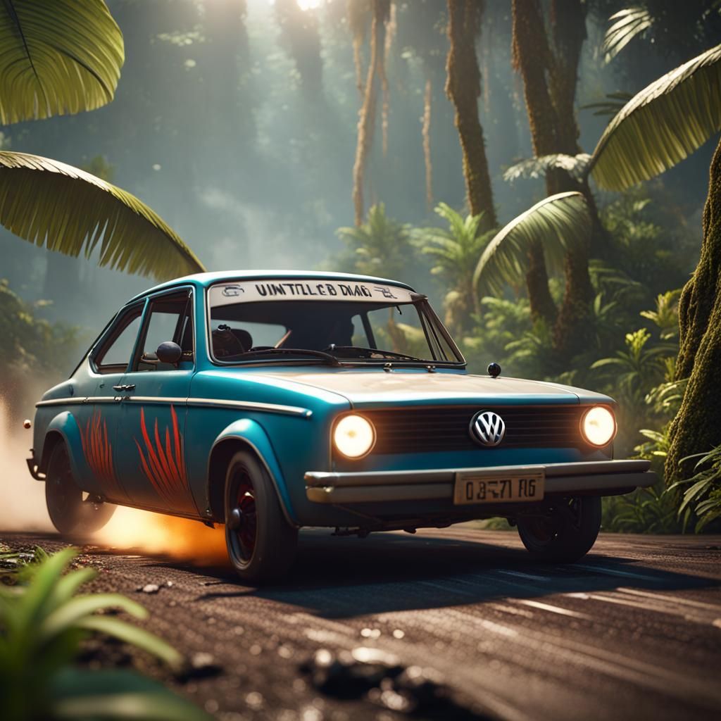 VW Beetle Jungle Drag Race: 3D Game Cinematic