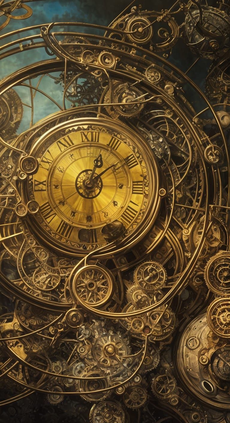 Clockpunk Orrery: Celestial Timepiece in Steampunk Workshop