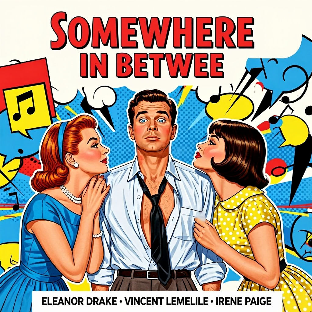1950s Comedy Movie Poster: Somewhere In Between