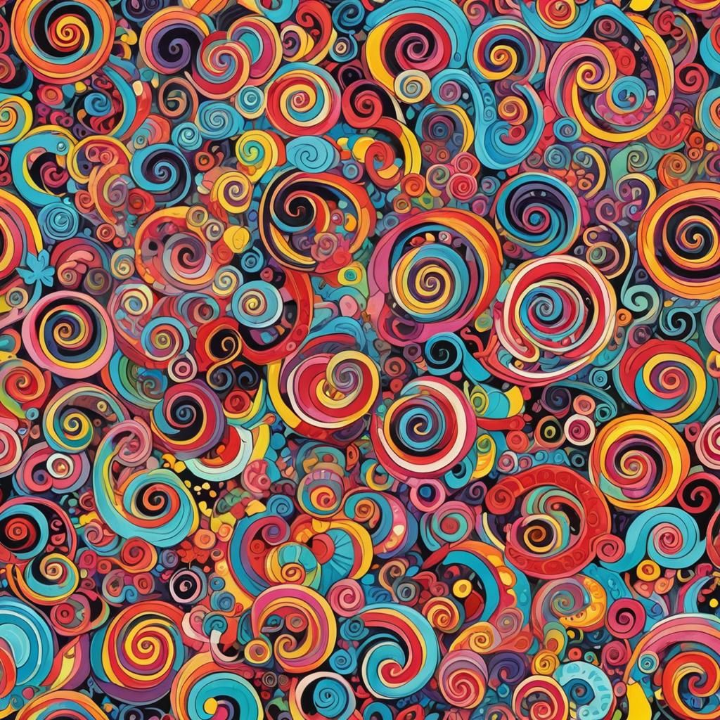 Colorful Candyland Wonderland in Gouache Style