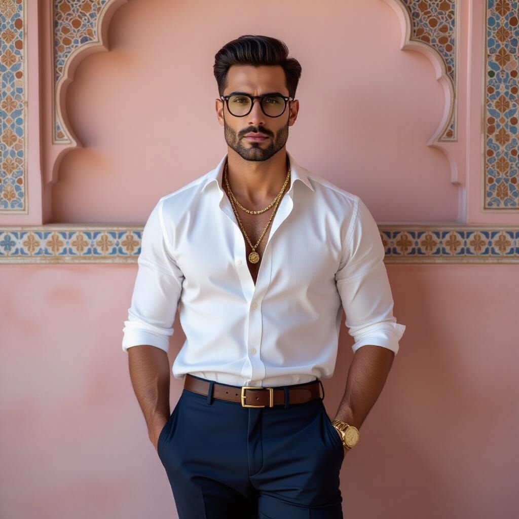 Elegant Middle Eastern Man in Moroccan Setting