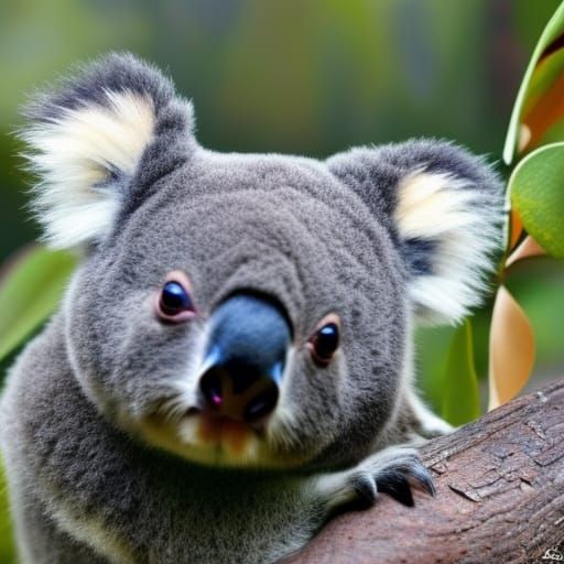 Adorable Koala in Australia: Hyper-Detailed 16k Realism