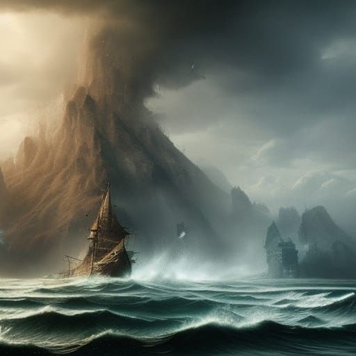 Epic Parting of the Sea: Digital Matte Painting