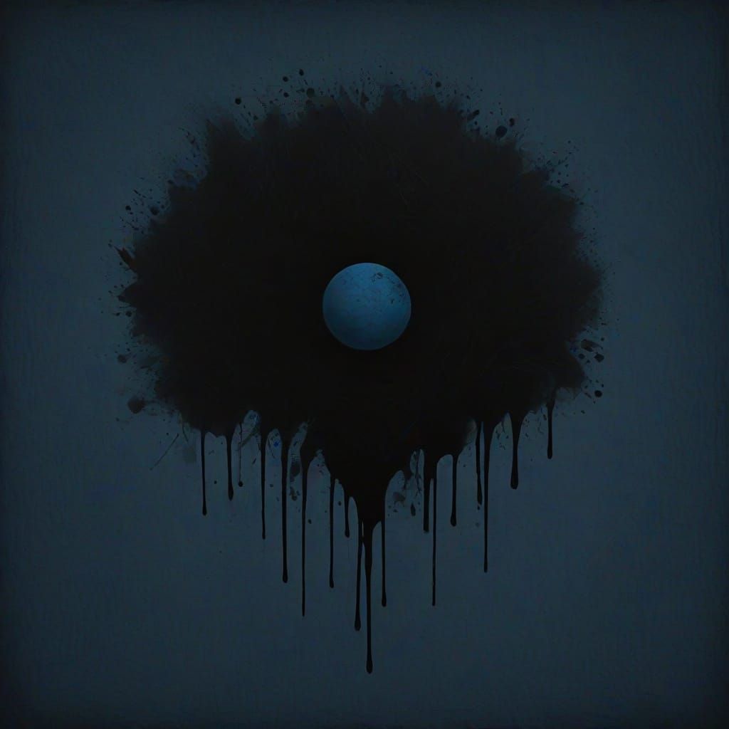 Eerie Blue Bloated Abstract Concept Art