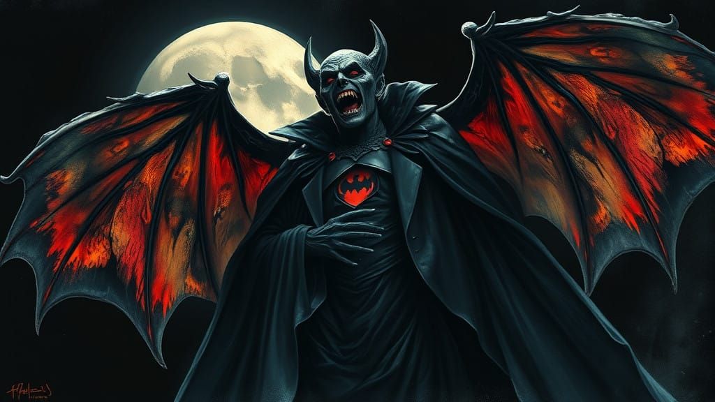 Dracula's Dark Transformation Illuminated in Gothic Horror