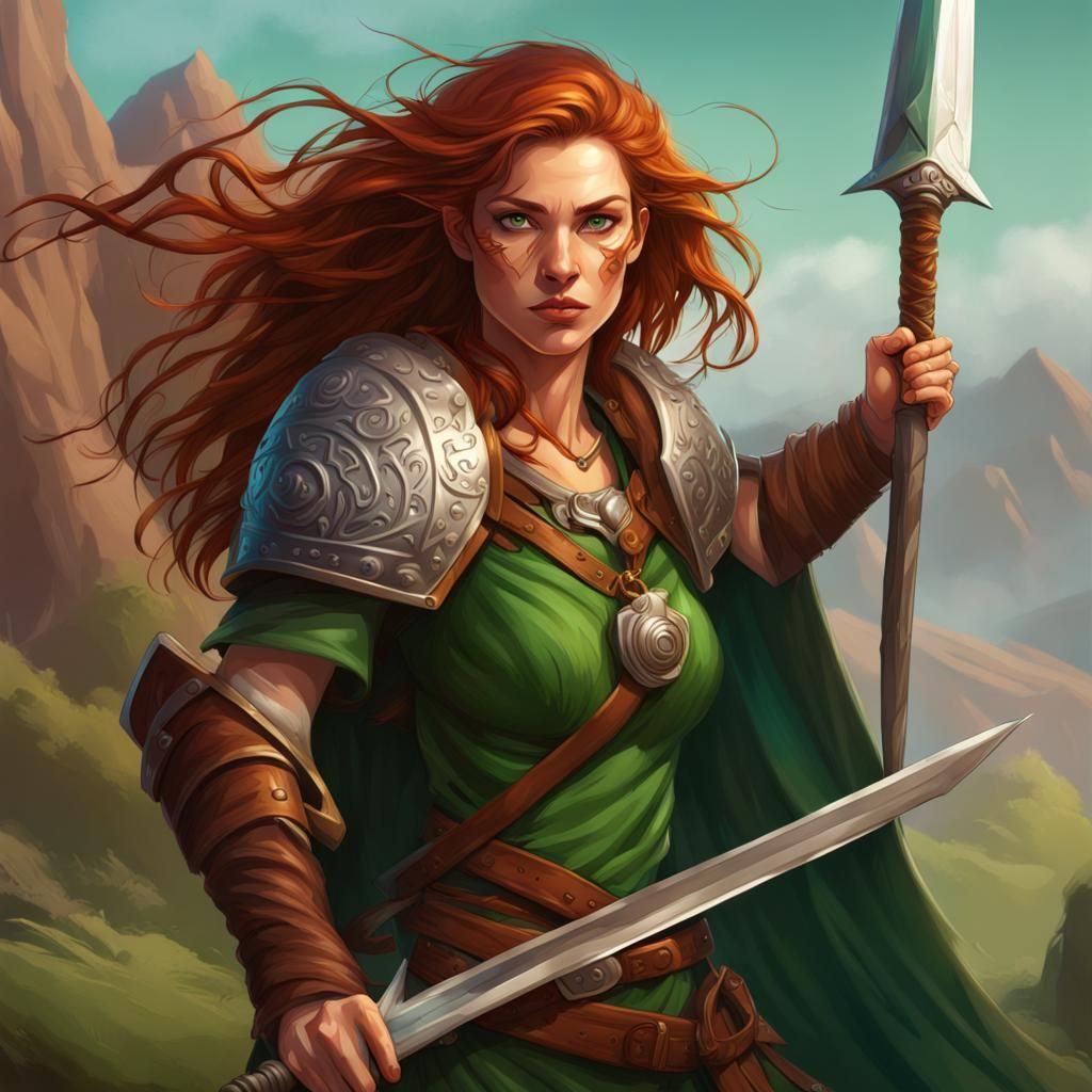 Hyperrealistic Female Druid Character Concept Art