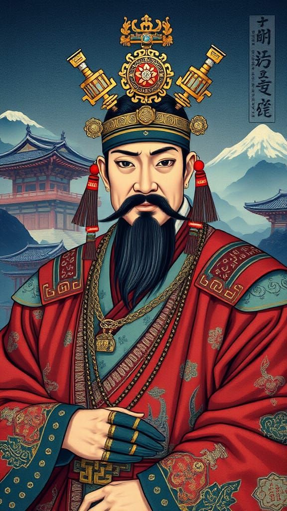 Regal Portrait of Damdeok, Founder of Goguryeo