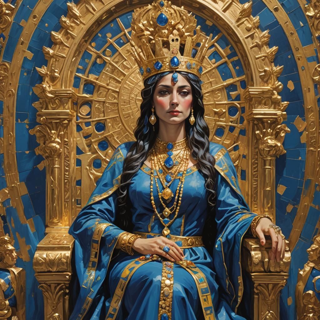 Italian High Priestess on Golden Throne