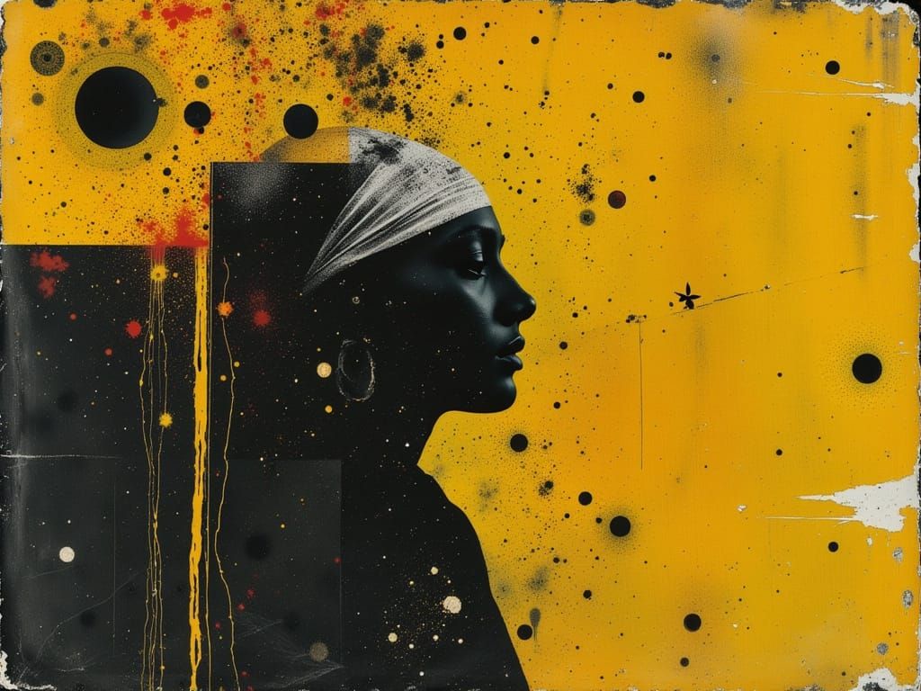 Ousmane Sow Style Mother Nature in Amber and Grey