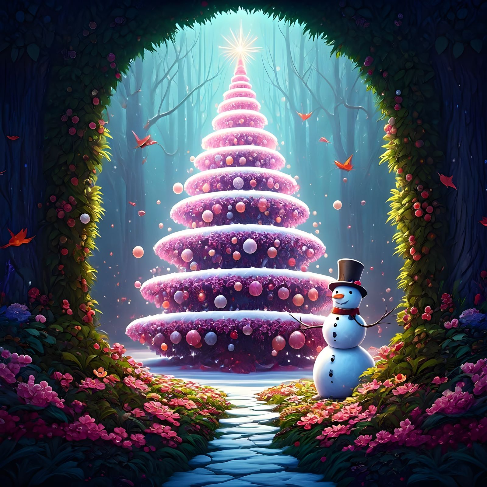 Enchanting Pastel Christmas Wonderland
