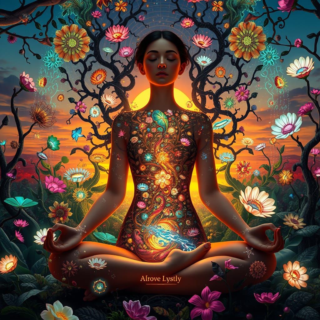 Ethereal Dreamscape in Vibrant, Whimsical Style