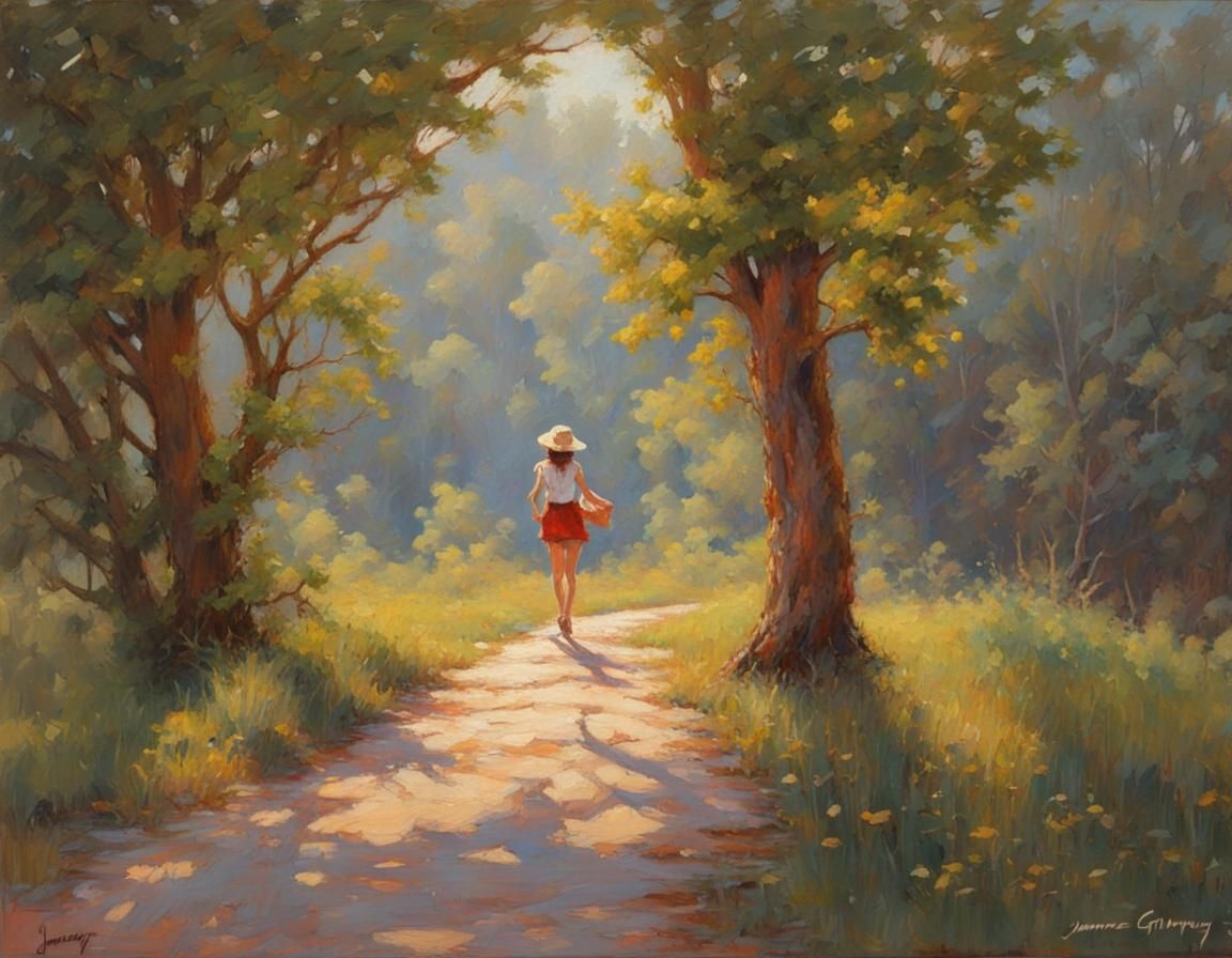 Cheerful Morning Oil Painting in Gurney Style