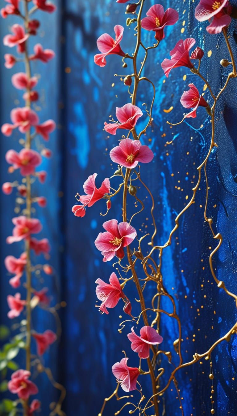 Sweet Pea Vine on Kintsugi Trellis