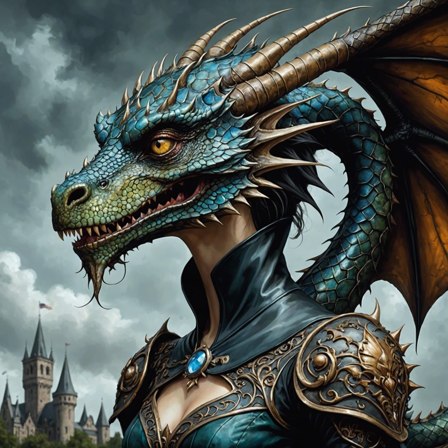 Dragon Lady in Esao Andrews Style