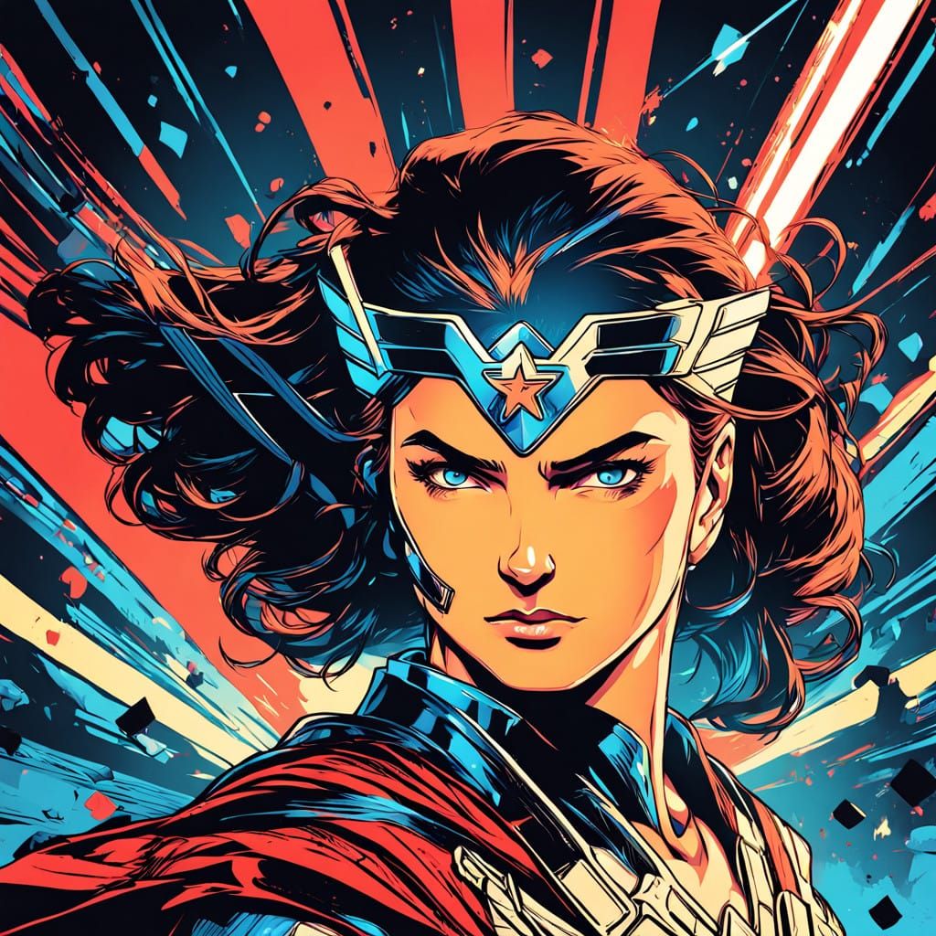 Wonder Woman in Dynamic Anime Workout Scene