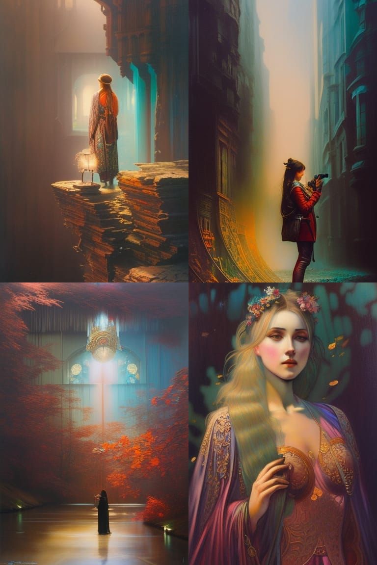 Hyperdetailed Woman Photographer in Graffiti Street Art