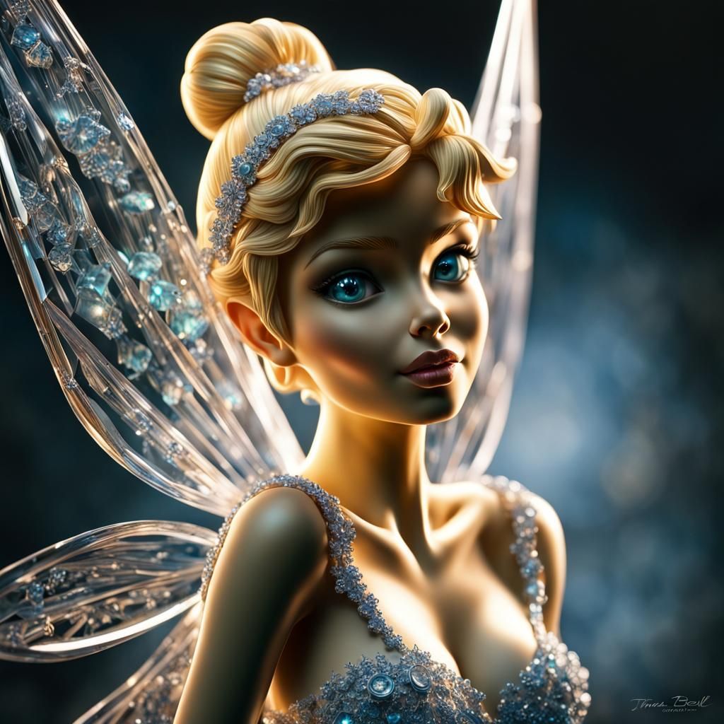 Crystal Tinkerbell in Hyperrealistic Style
