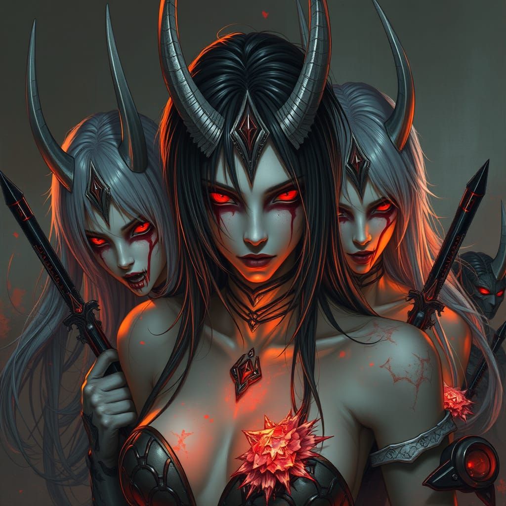 Heterochromia Assassin: Alluring and Deadly Portrait