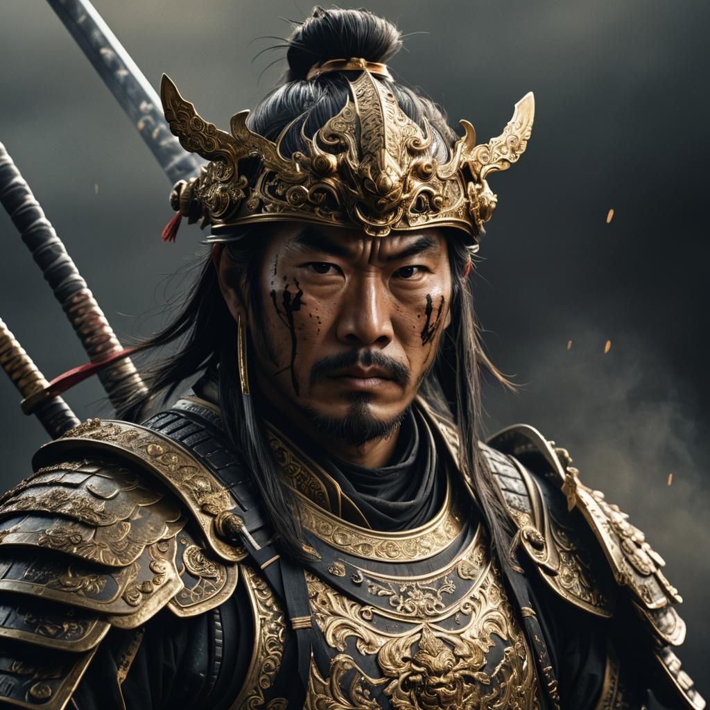 Samurai Warrior Portrait in Cinematic Style