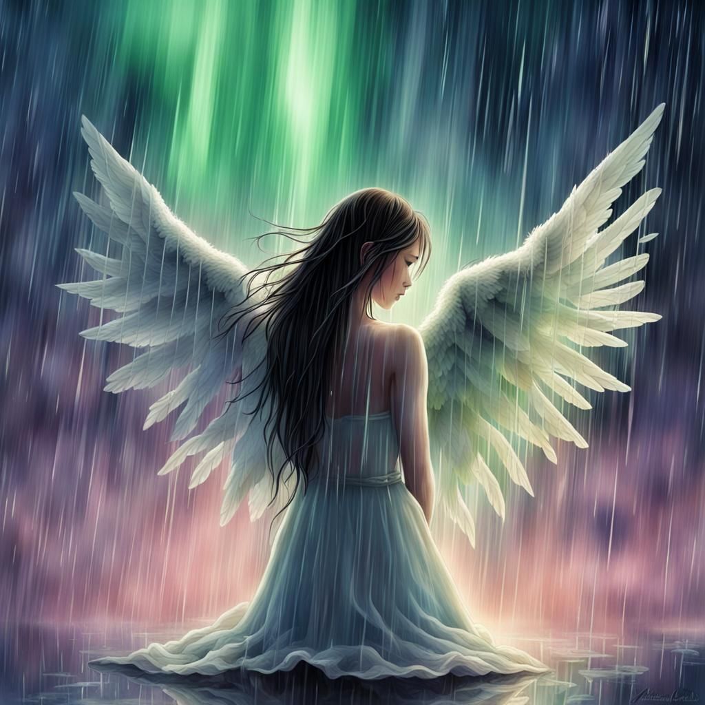 Angelic Aurora: Love and Sadness in Heaven
