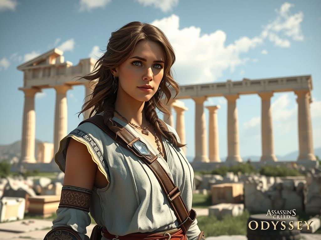 Kassandra as 20th Century Tour Guide at Ancient Acropolis