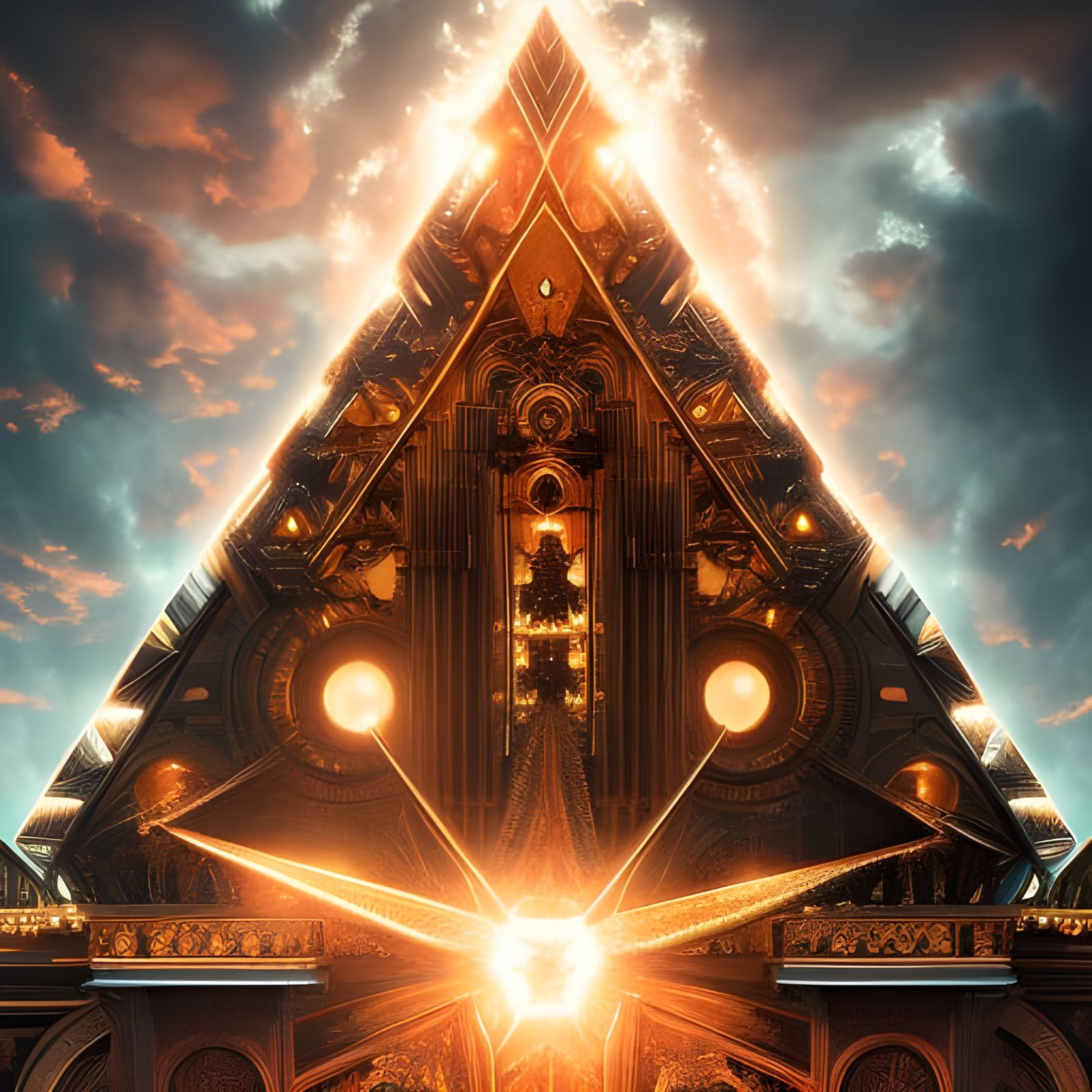 Pyramid Containing Chaos Magic, Fantasy Art
