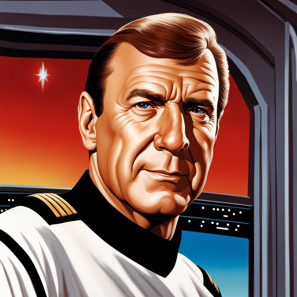 Gilligan as Starfleet Captain: Hyperrealistic Star Trek Art