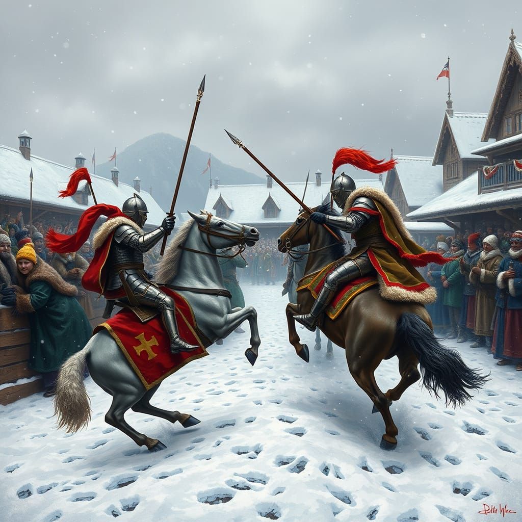 Knights in Winter Wonderland Jousting Tournament