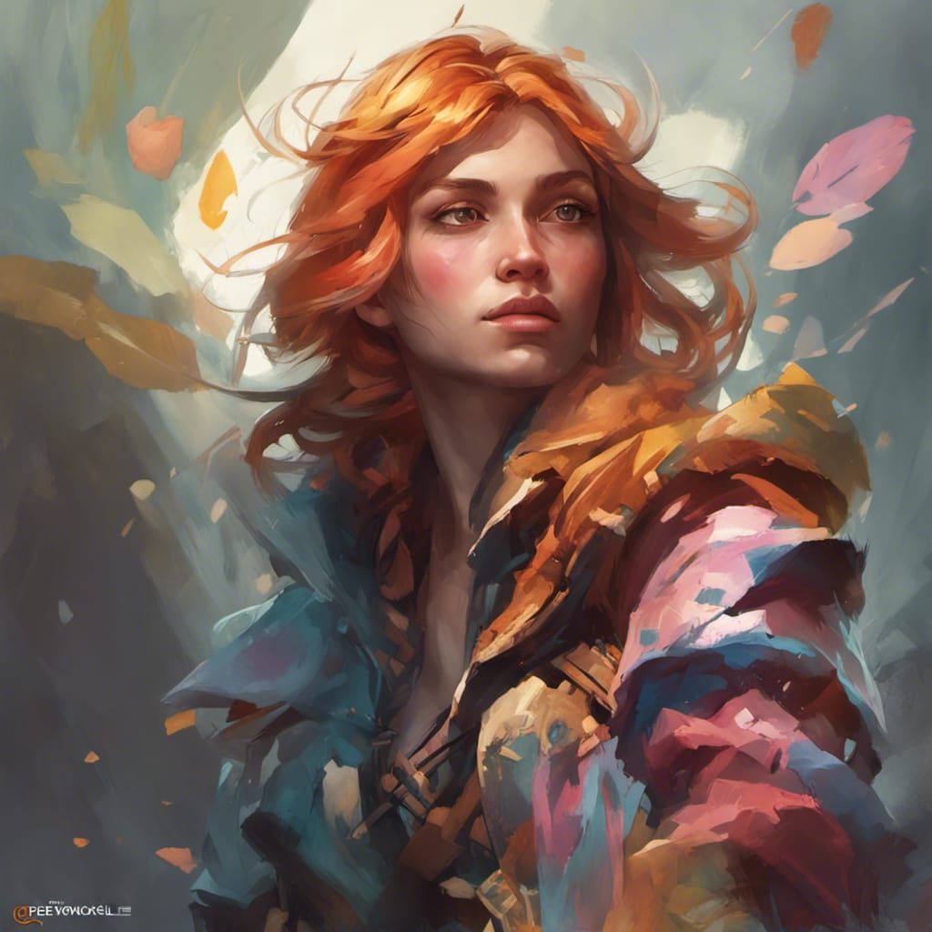 Detailed Portrait Art Inspired by Rutkowski and Mucha