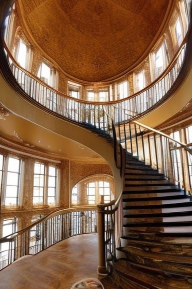 Magical Endless Staircase: Majestic Architecture