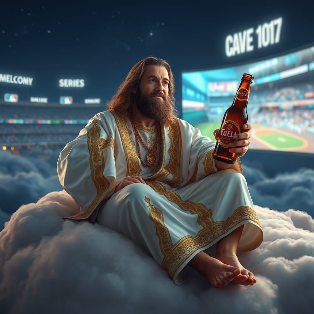 God Watches World Series Game in the Heavens