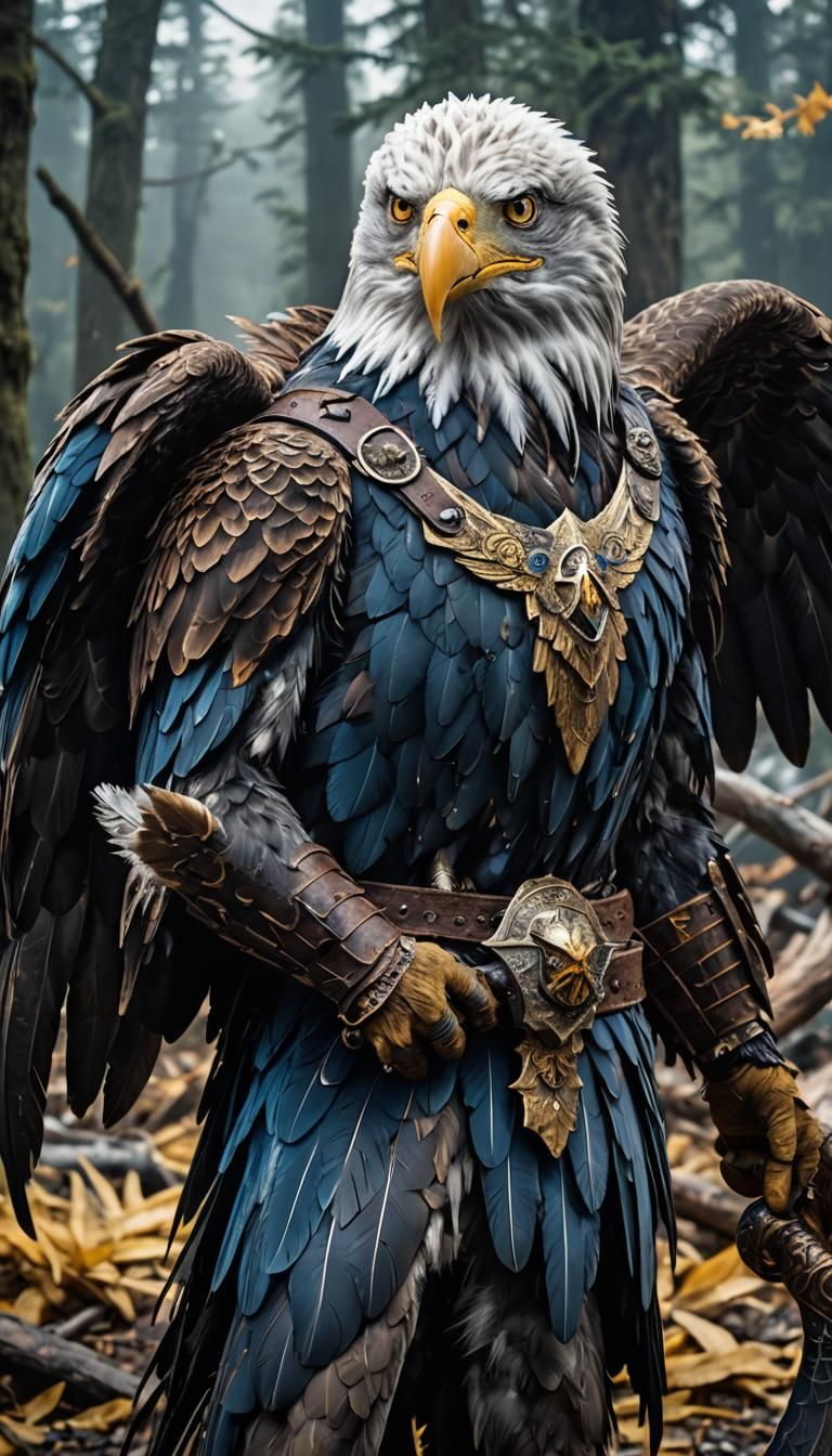 Aarakocra Warrior on Ship, Cinematic Film Still