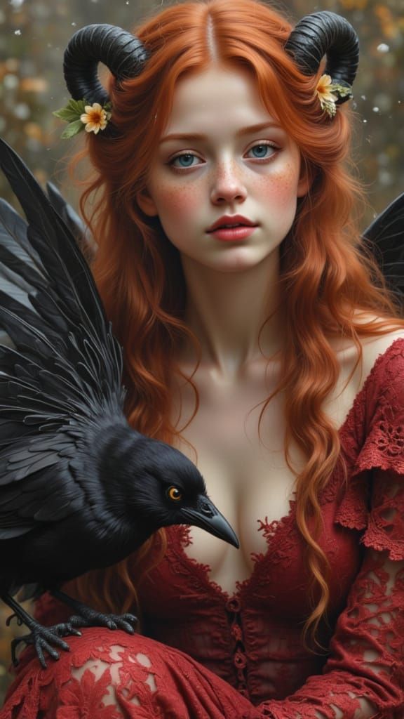 Ethereal Fallen Angel in Snow, Romantic Vulnerability