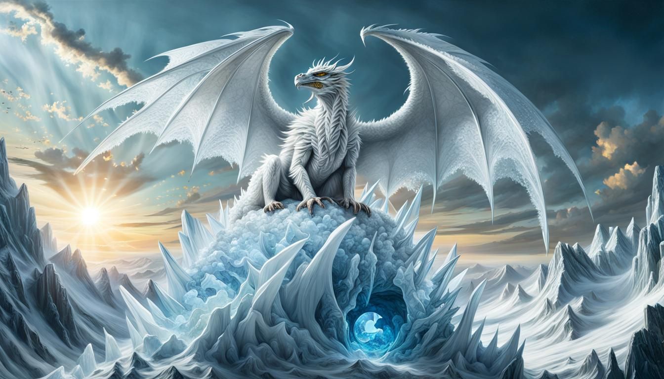 Dragon Guarding its Crystal Nest / Home