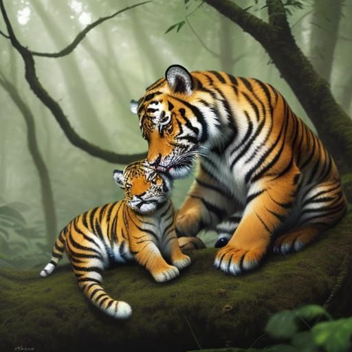 Baby Tiger on Finger: Wildlife Macro Photography