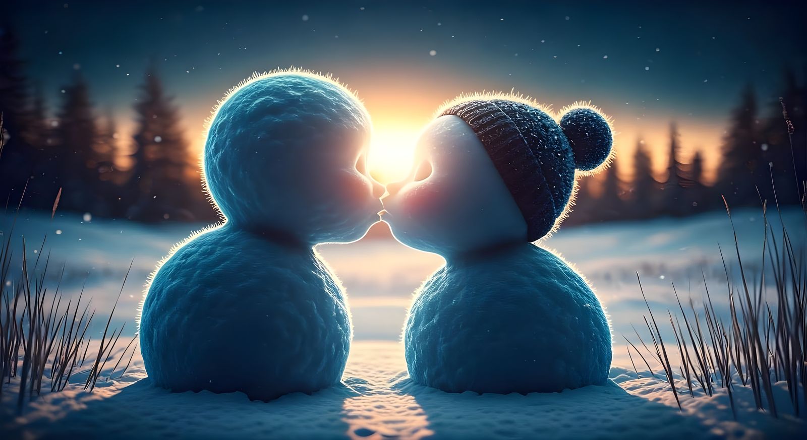 Winter Wonderland in Cinematic Film Still