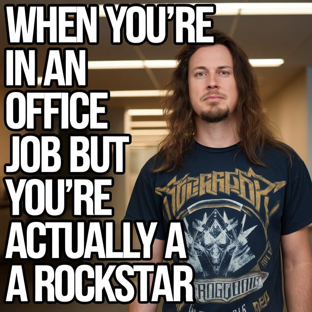 Rockstar in Disguise Office Meme