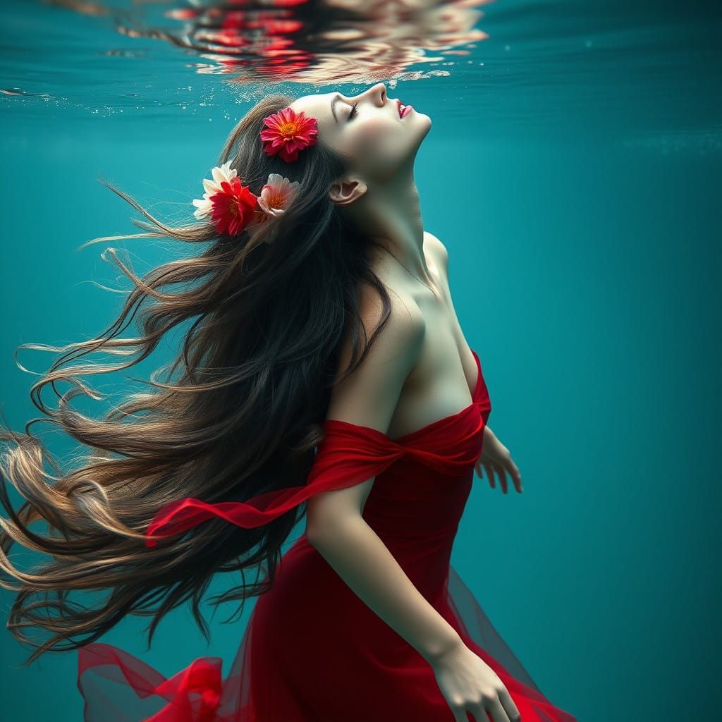 Ethereal Beauty in a Sea of Red