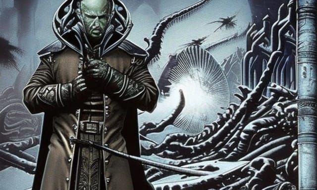 Surreal Parka Discovery: Moebius, WLOP, Giger Style