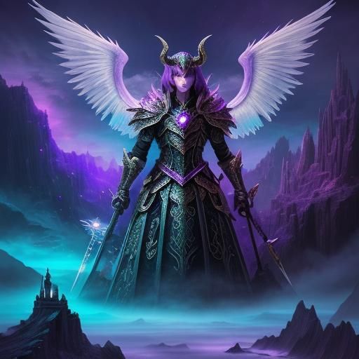 Alien Princess on Guard Duty: Fantasy Illustration