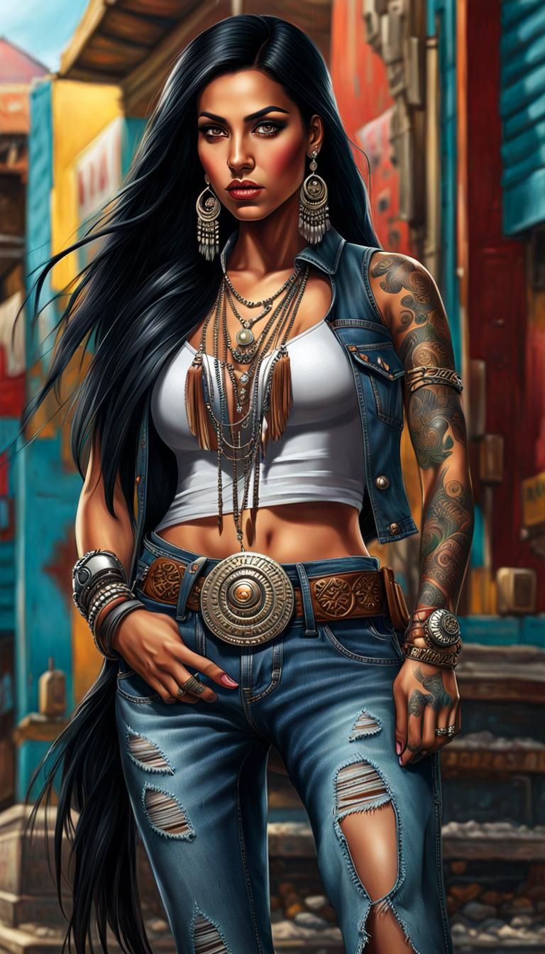 Hyperrealistic Sicaria Portrait in Medellin Street Setting