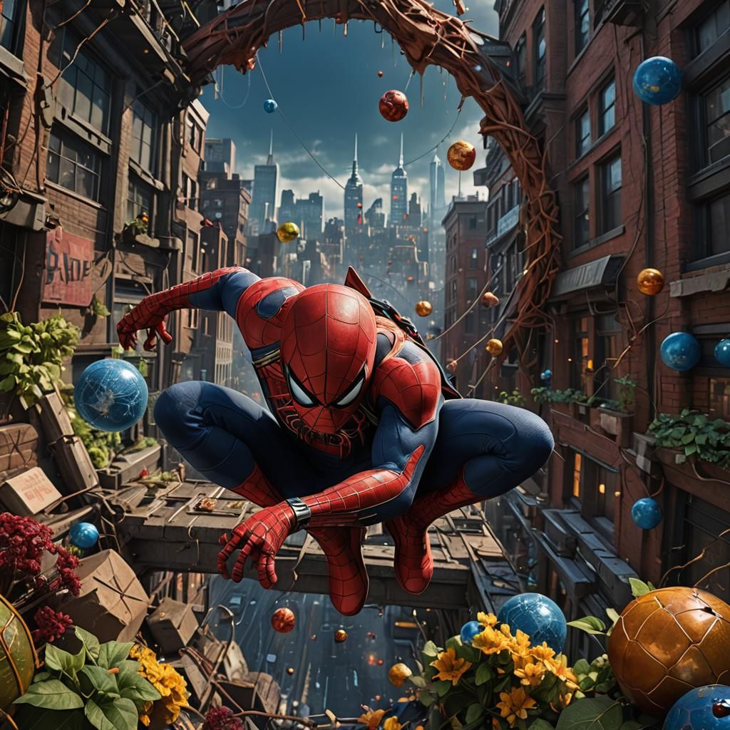 Detailed Matte Painting of Peter Parker