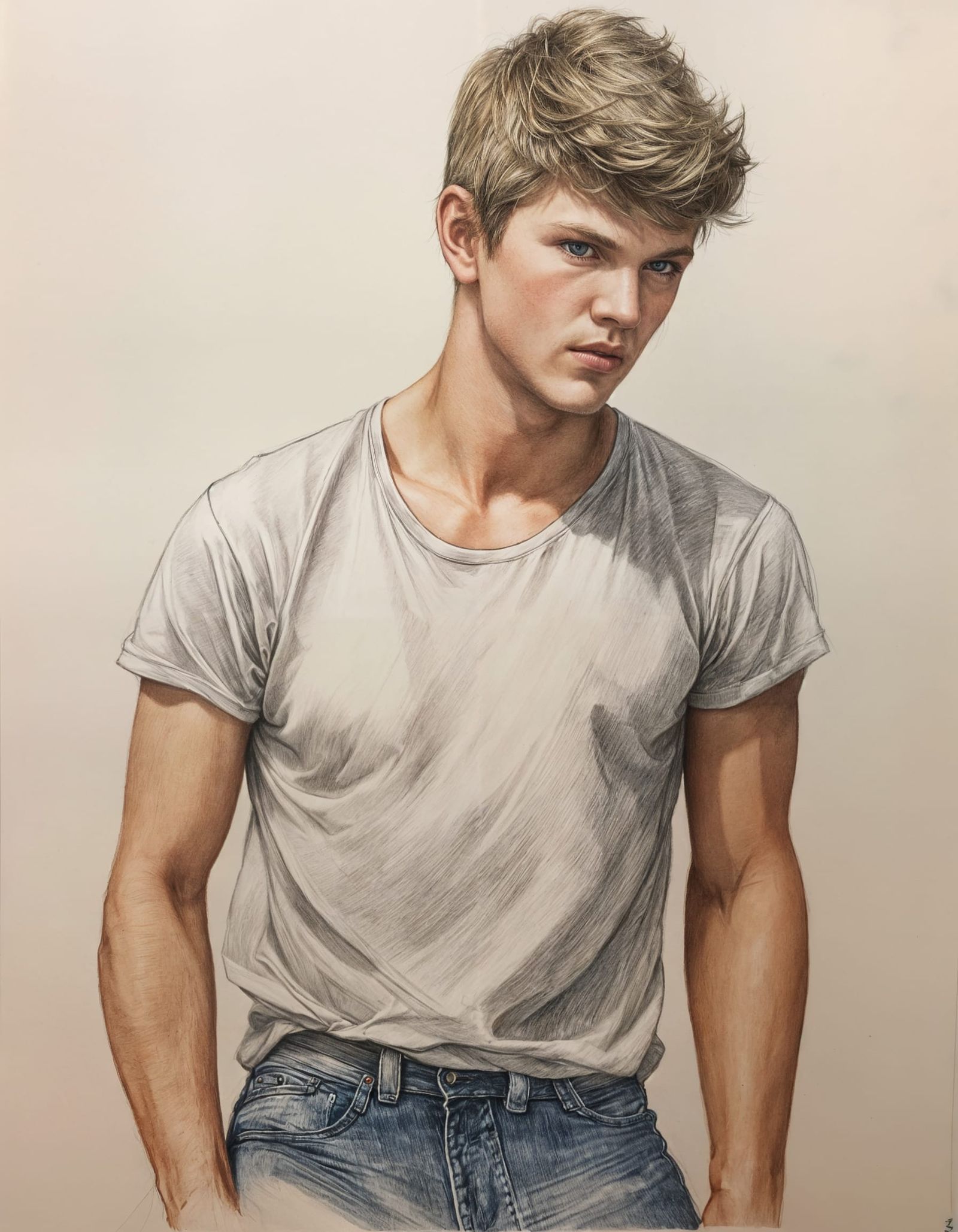 Handsome Lad Drawing