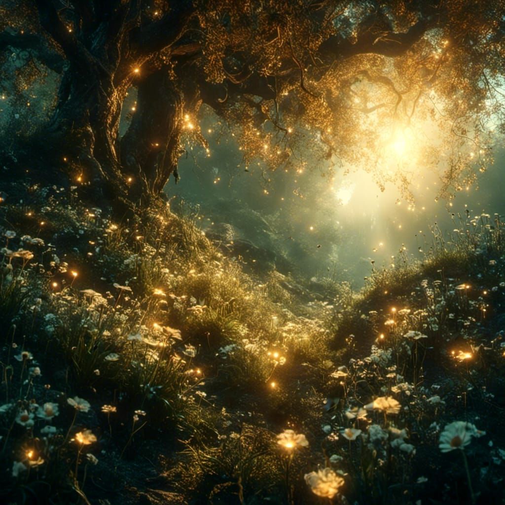 Overgrown Landscape in Soft Cinematic 3D Art