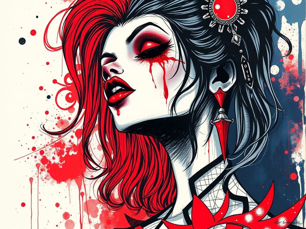 Midnight Poison in Crimson Gothic Art