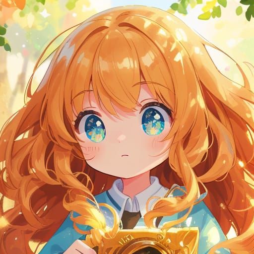 Little Girl Playing in Sunlight: Digital Portrait