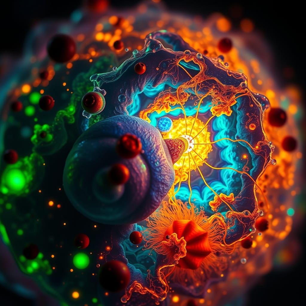 Nuclear Battlefield Inside a Living Cell