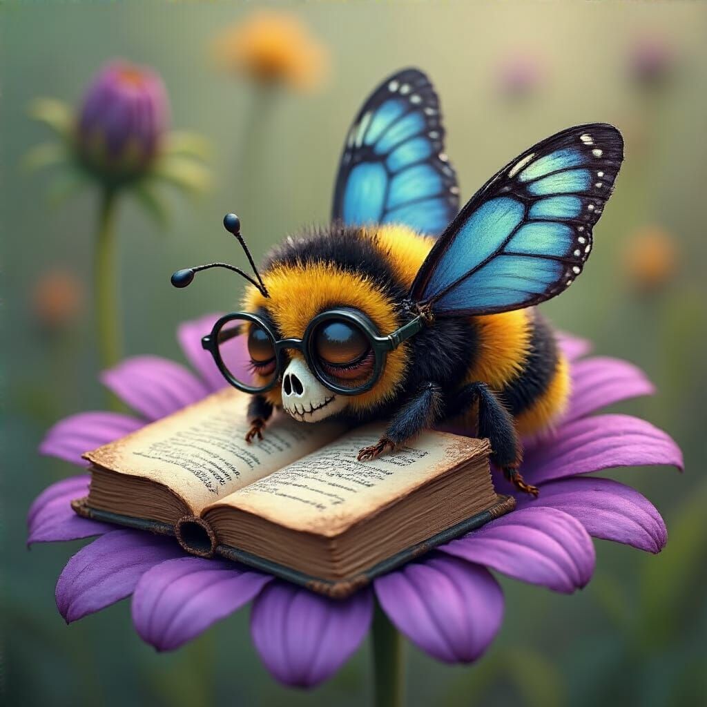 Sleepy Bumblebee in Tim Burton Style